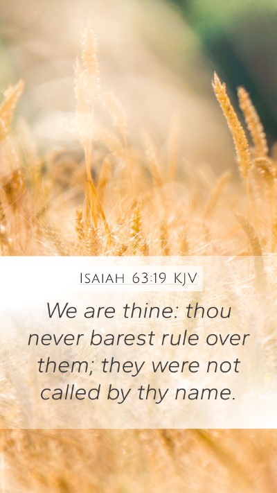 Isaiah 63:19 KJV Bible Verse Image