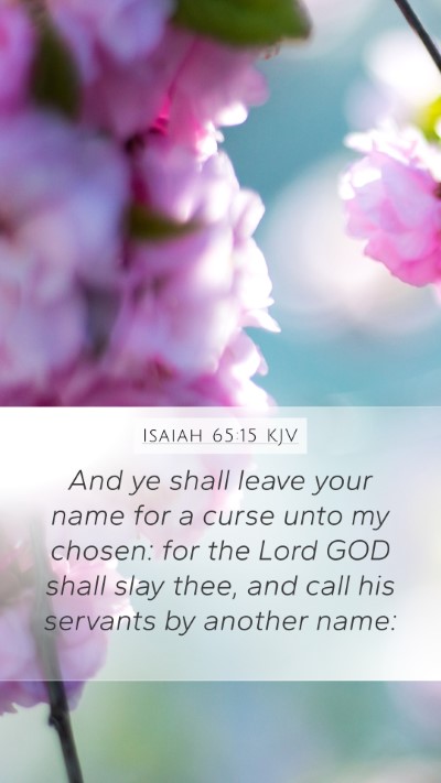 Isaiah 65:15 KJV Bible Verse Image