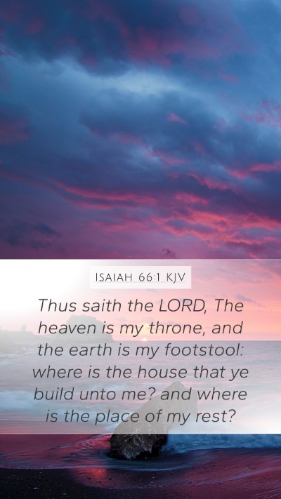 Isaiah 66:1 KJV Bible Verse Image