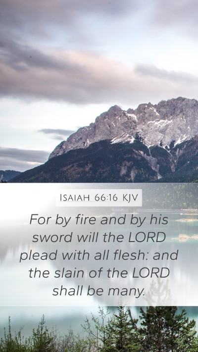 Isaiah 66:16 KJV Bible Verse Image