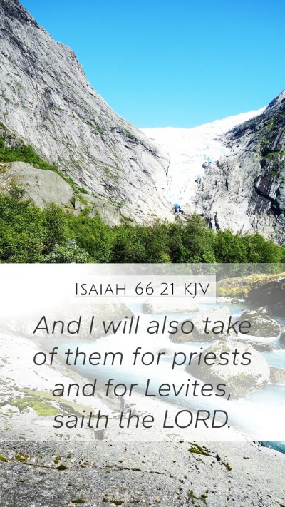 Isaiah 66:21 KJV Bible Verse Image