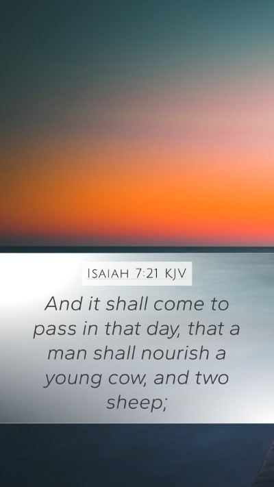 Isaiah 7:21 KJV Bible Verse Image