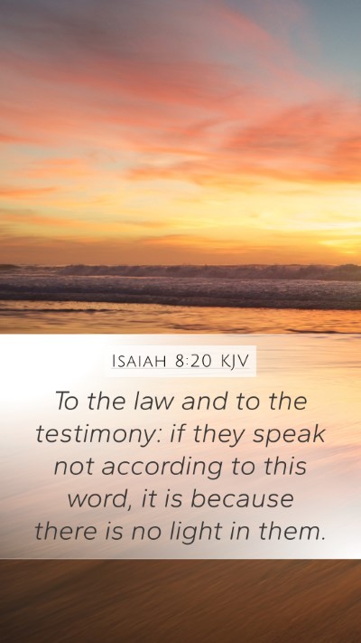 Isaiah 8:20 KJV Bible Verse Image