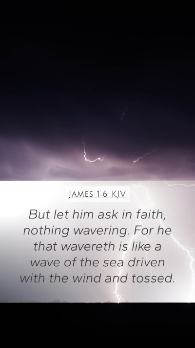 James 1:6 KJV Bible Verse Image