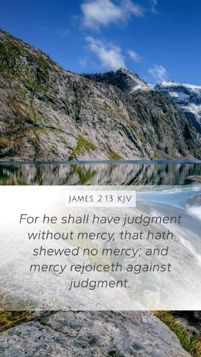 James 2:13 KJV Bible Verse Image