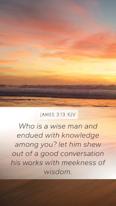 James 3:13 KJV Bible Verse Image