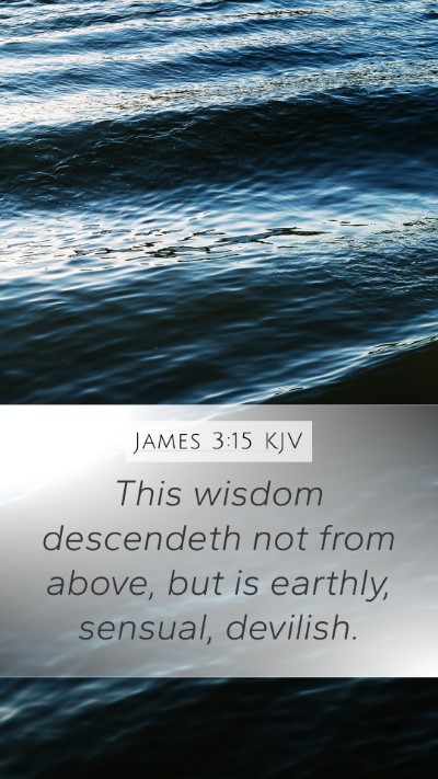 James 3:15 KJV Bible Verse Image