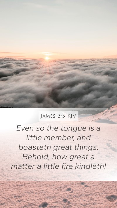 James 3:5 KJV Bible Verse Image