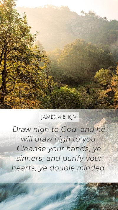 James 4:8 KJV Bible Verse Image