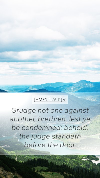 James 5:9 KJV Bible Verse Image