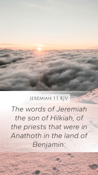 Jeremiah 1:1 KJV Bible Verse Image