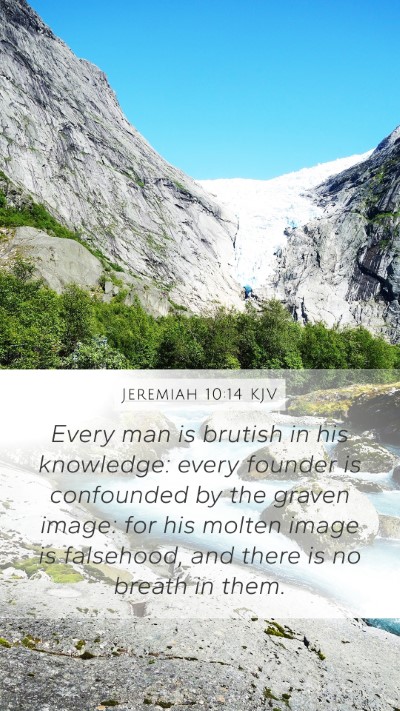 Jeremiah 10:14 KJV Bible Verse Image