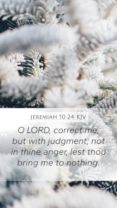 Jeremiah 10:24 KJV Bible Verse Image