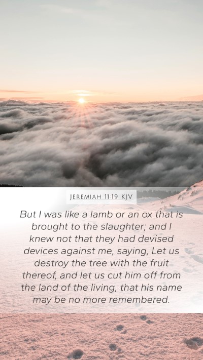 Jeremiah 11:19 KJV Bible Verse Image