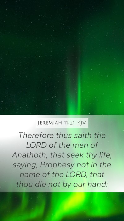 Jeremiah 11:21 KJV Bible Verse Image