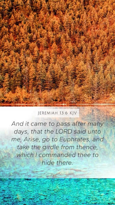 Jeremiah 13:6 KJV Mobile Phone Wallpaper - And it came to pass after many days, that the - Mobile Bible Verse Wallpaper