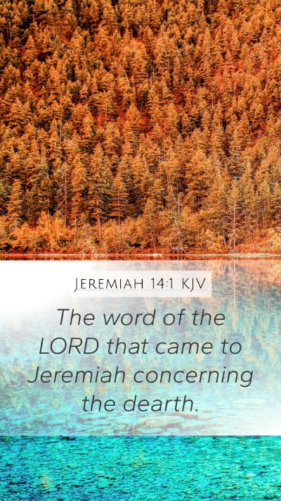 Jeremiah 14:1 KJV Bible Verse Image