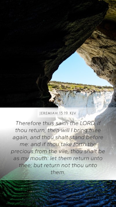 Jeremiah 15:19 KJV Bible Verse Image