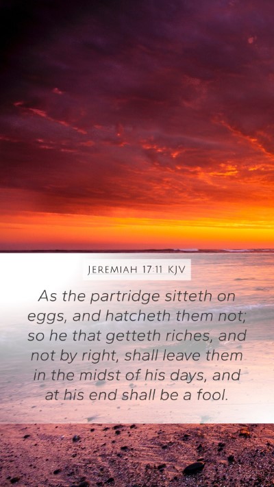 Jeremiah 17:11 KJV Bible Verse Image