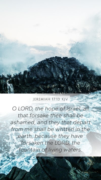 Jeremiah 17:13 KJV Bible Verse Image