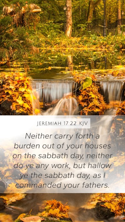 Jeremiah 17:22 KJV Bible Verse Image