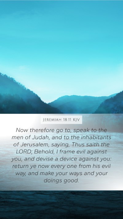 Jeremiah 18:11 KJV Bible Verse Image