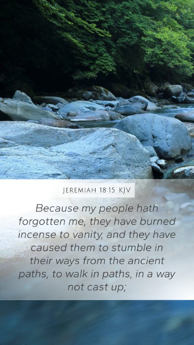 Jeremiah 18:15 KJV Mobile Phone Wallpaper - Because my people hath forgotten me, they have - Mobile Bible Verse Wallpaper