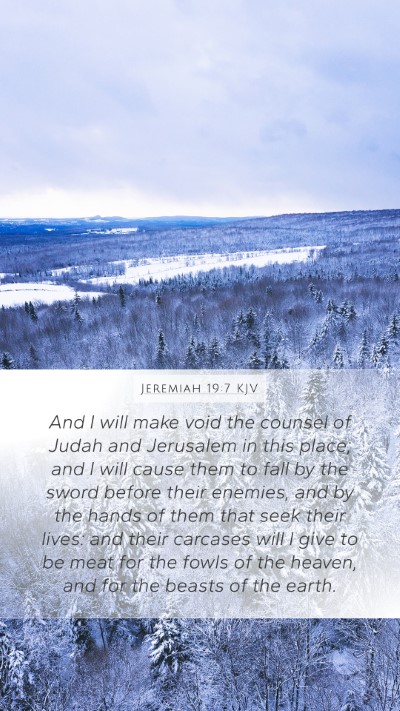 Jeremiah 19:7 KJV Bible Verse Image