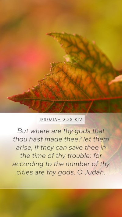 Jeremiah 2:28 KJV Bible Verse Image