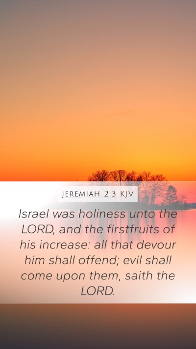 Jeremiah 2:3 KJV Bible Verse Image