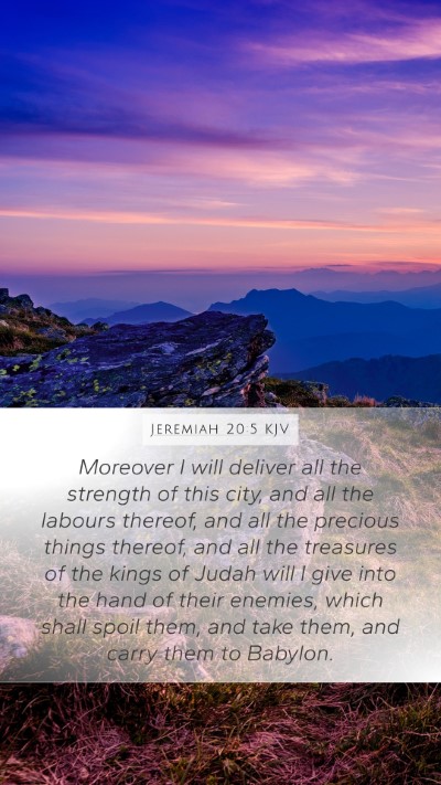 Jeremiah 20:5 KJV Bible Verse Image