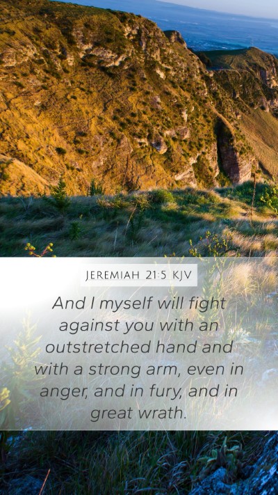 Jeremiah 21:5 KJV Bible Verse Image