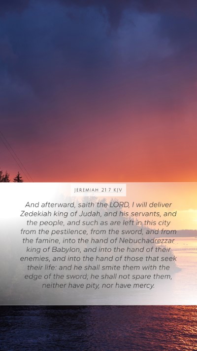 Jeremiah 21:7 KJV Bible Verse Image