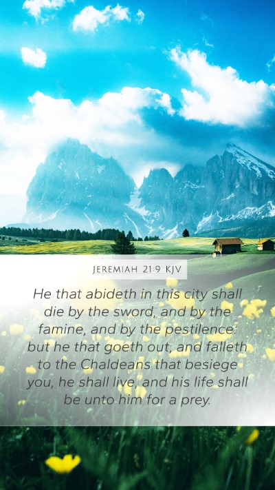 Jeremiah 21:9 KJV Bible Verse Image