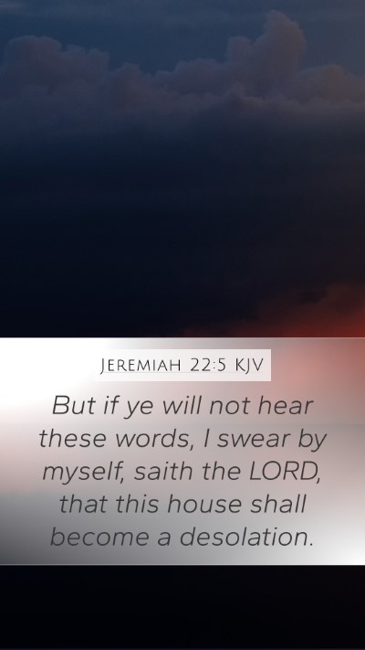 Jeremiah 22:5 KJV Bible Verse Image