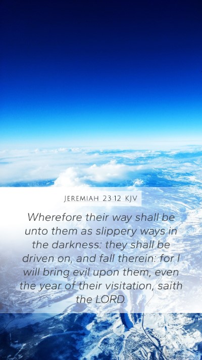 Jeremiah 23:12 KJV Bible Verse Image