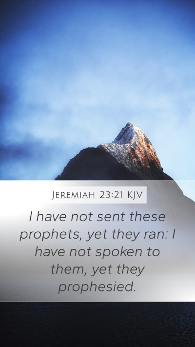 Jeremiah 23:21 KJV Bible Verse Image