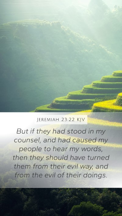 Jeremiah 23:22 KJV Bible Verse Image
