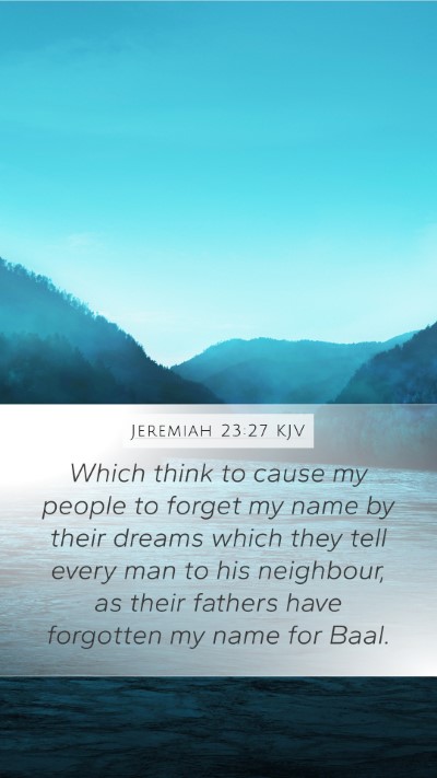 Jeremiah 23:27 KJV Bible Verse Image
