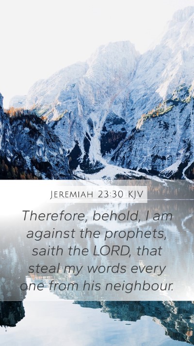 Jeremiah 23:30 KJV Bible Verse Image