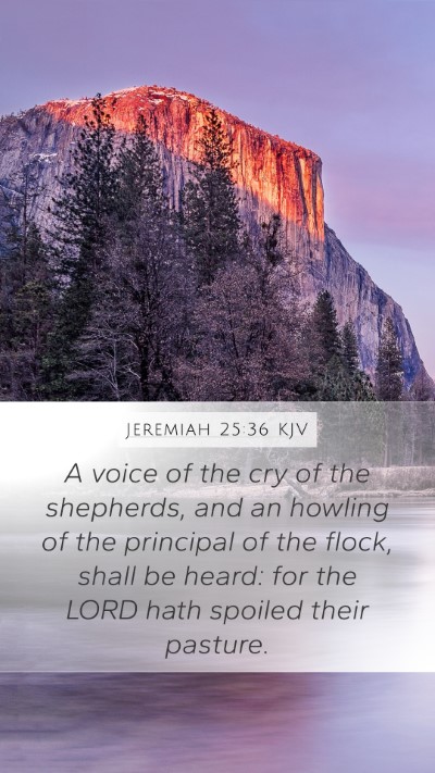Jeremiah 25:36 KJV Bible Verse Image