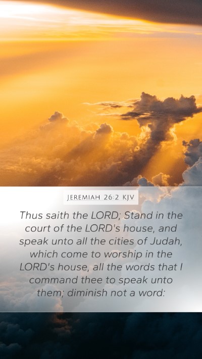 Jeremiah 26:2 KJV Bible Verse Image
