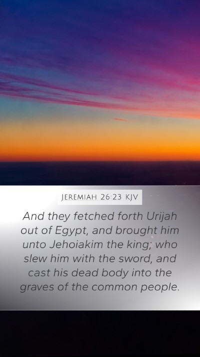 Jeremiah 26:23 KJV Bible Verse Image