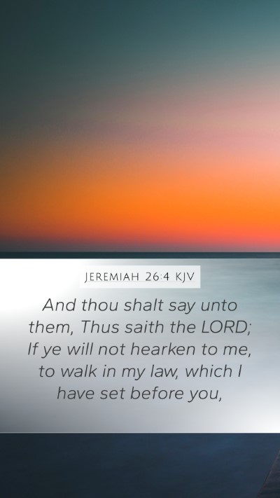 Jeremiah 26:4 KJV Bible Verse Image