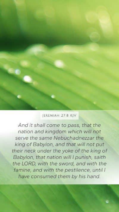 Jeremiah 27:8 KJV Bible Verse Image