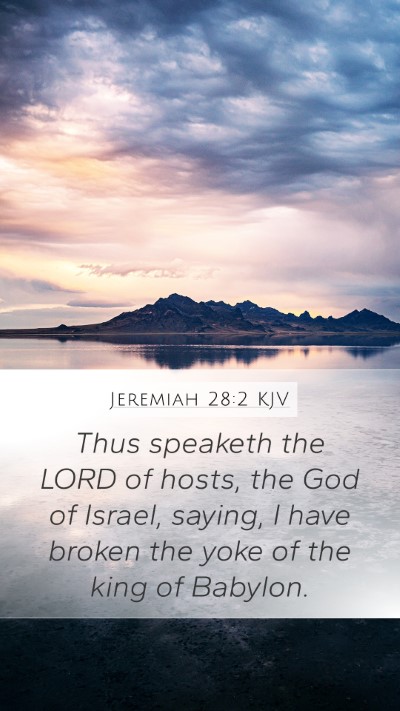 Jeremiah 28:2 KJV Bible Verse Image
