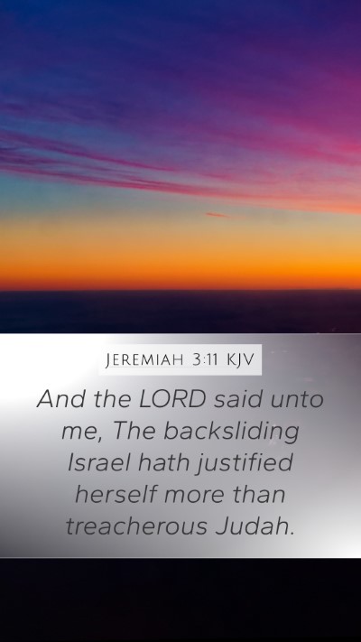 Jeremiah 3:11 KJV Bible Verse Image