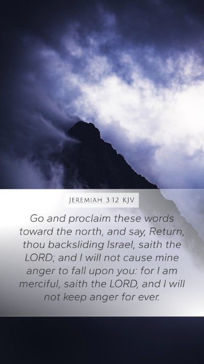 Jeremiah 3:12 KJV Bible Verse Image