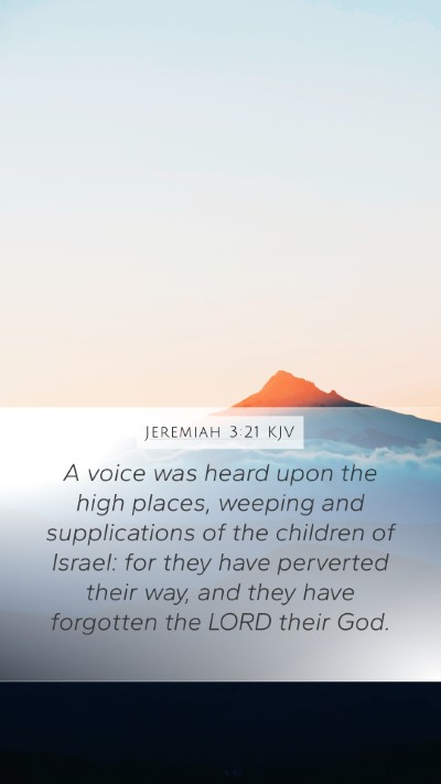 Jeremiah 3:21 KJV Bible Verse Image
