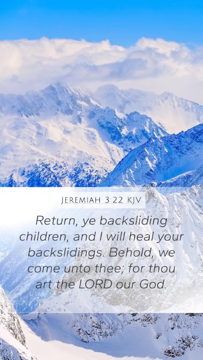 Jeremiah 3:22 KJV Bible Verse Image